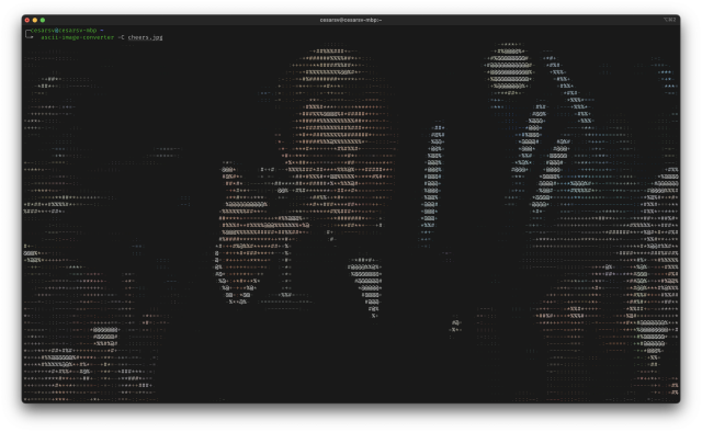 ASCII art displayed on my terminal