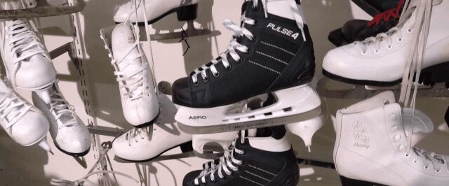 Skates for sale in a second-hand store in Stockholm City