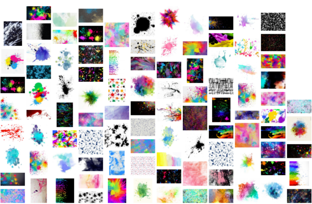 The paint-splatter image dataset.