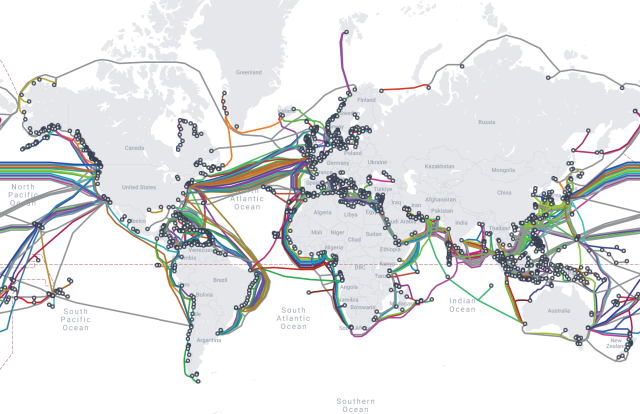 Submarine cable map