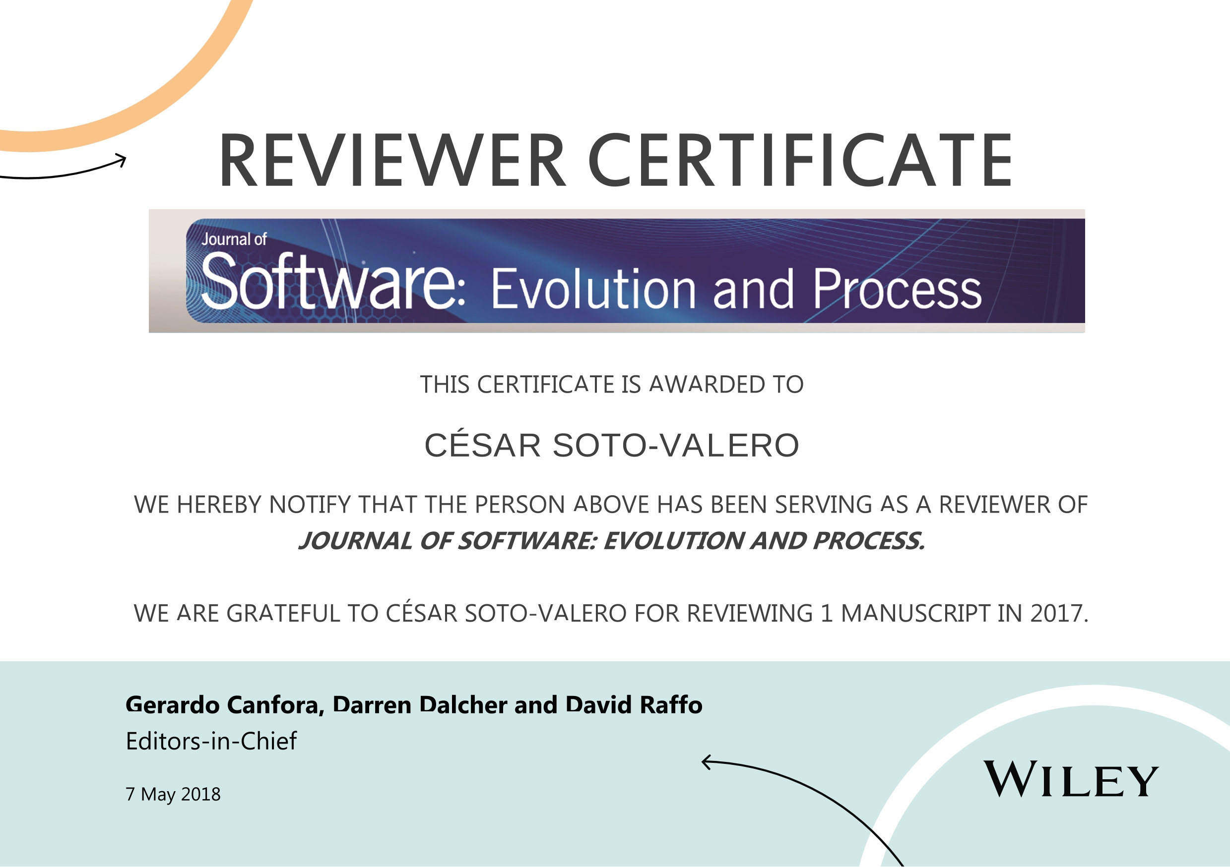 Reviewer Certificate